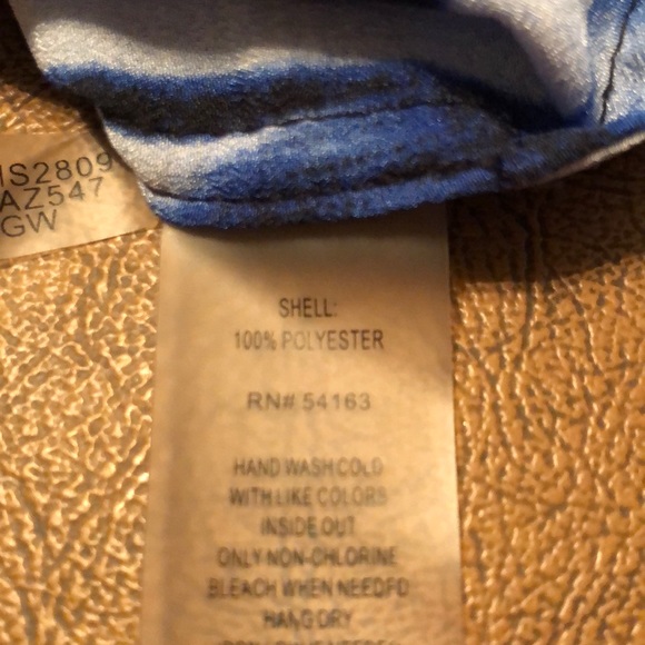 Calvin Klein Lightweight Abstract Blue Top Shirt M - Picture 12 of 12